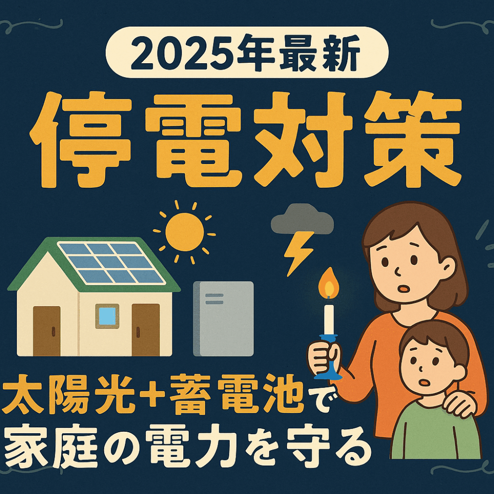 【2025年最新版】停電対策は万全ですか？太陽光＋蓄電池で家庭の電力を守る方法