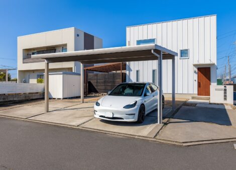 ソーラーカーポート・テスラパワーウォール設置工事