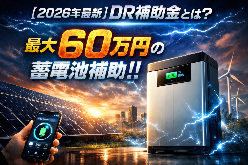 【2026年最新】DR補助金スタート｜最大60万円で蓄電池導入