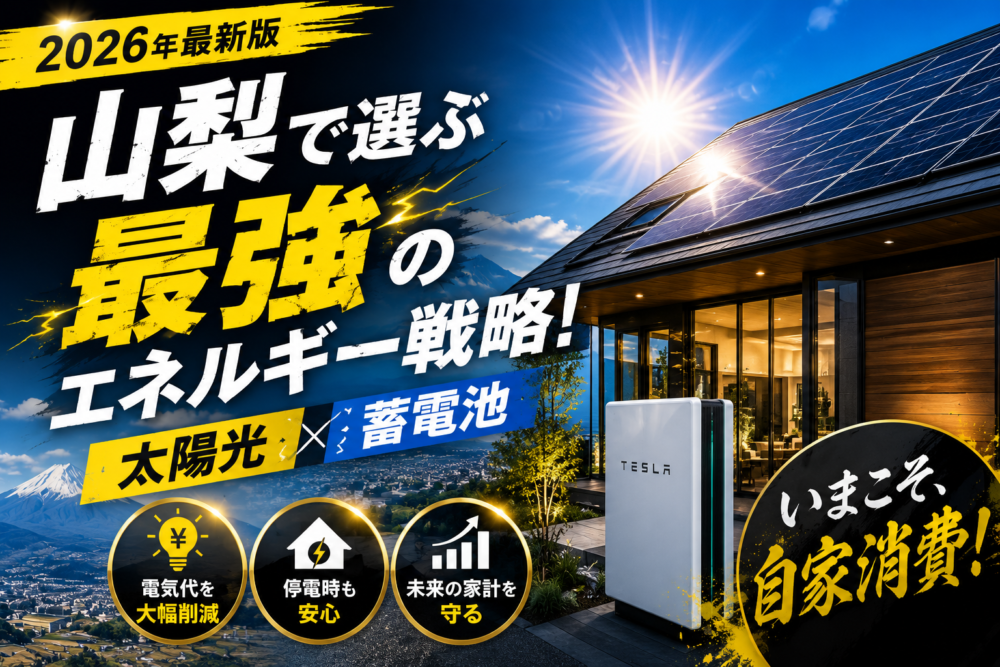 【2026年最新版】太陽光と蓄電池を山梨で設置するなら？今選ばれている理由と導入メリットを徹底解説