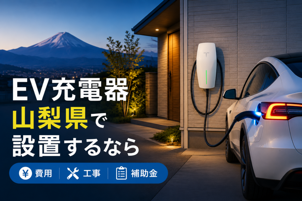 【2026年最新版】山梨県でEV充電器を設置するなら？費用・種類・補助金・工事の流れを徹底解説